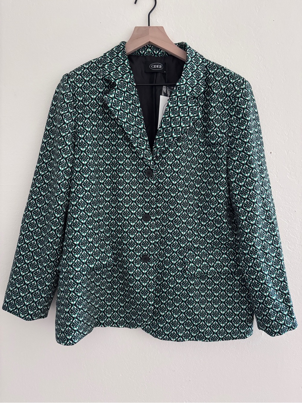 Emerald Floral Print Blazer